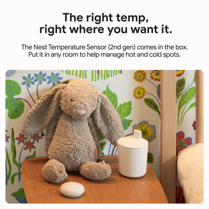 Google Nest Learning Thermostat (4th gen) + Nest Temperature Sensor (2nd gen) - Silver