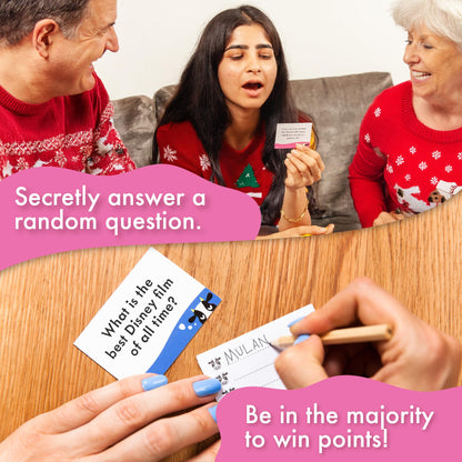 Herd Mentality: Udderly Funny Family Board Game | Easy & Fun for Big Groups of 4-20 Players | Includes 20 Extra Exclusive Questions