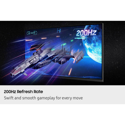 SAMSUNG 27” Odyssey G5 G53F QHD Resolution Gaming Monitor, HDR10, 200Hz Refresh Rate, IPS Panel, AMD FreeSync™ Premium, Black Equalizer, Auto Source Switch, LS27FG532ENXZA