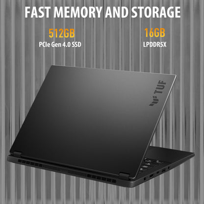 ASUS TUF Gaming A14 Copilot+ PC Gaming Laptop, 14” WQXGA 16:10 165Hz Display, AMD Ryzen™ AI 7 8845HS, NVIDIA® GeForce RTX™ 4050, 16GB LPDDR5X, 512GB PCIe® Gen 4.0 SSD, Wi-Fi 6E, Windows 11 Home