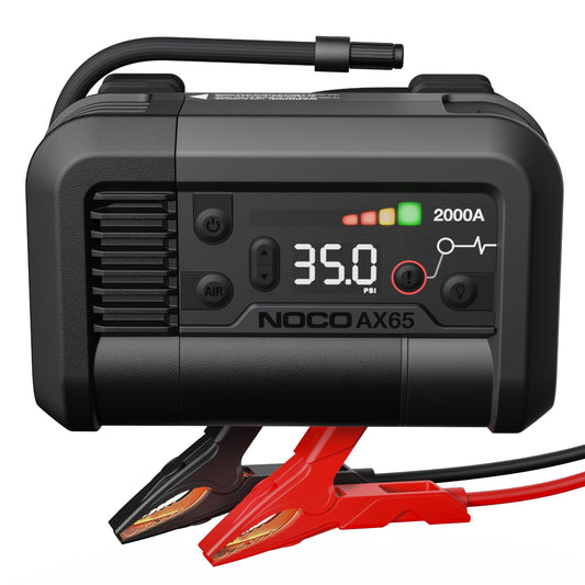 NOCO Boost Air AX65: 2000A Jump Starter with 22A 100 PSI Air Compressor - 8.0L Gasoline and 6.0L Diesel Engines - Inflating Tires from 0-40 PSI in 2.0 Minutes