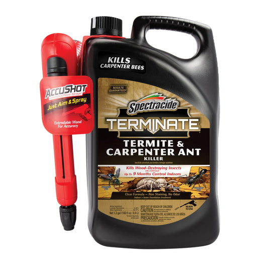 Spectracide Terminate Termite & Carpenter Ant Killer, Localized Control Termite Spray, Kills Wood-Destroying Insects , 1.33 Gallon (RTU Spray)