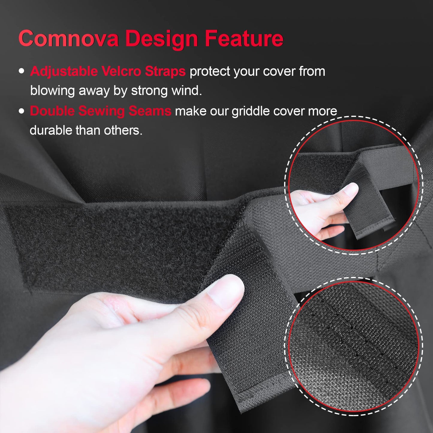 Comnova Grill Cover 51 Inch - 7139 BBQ Grill Cover for Weber Spirit II 300 and Spirit 300 Series Gas Grill Heavy Duty & Waterproof, Outdoor Barbecue Cover for Weber Spirit I & II E310, E330 and E315