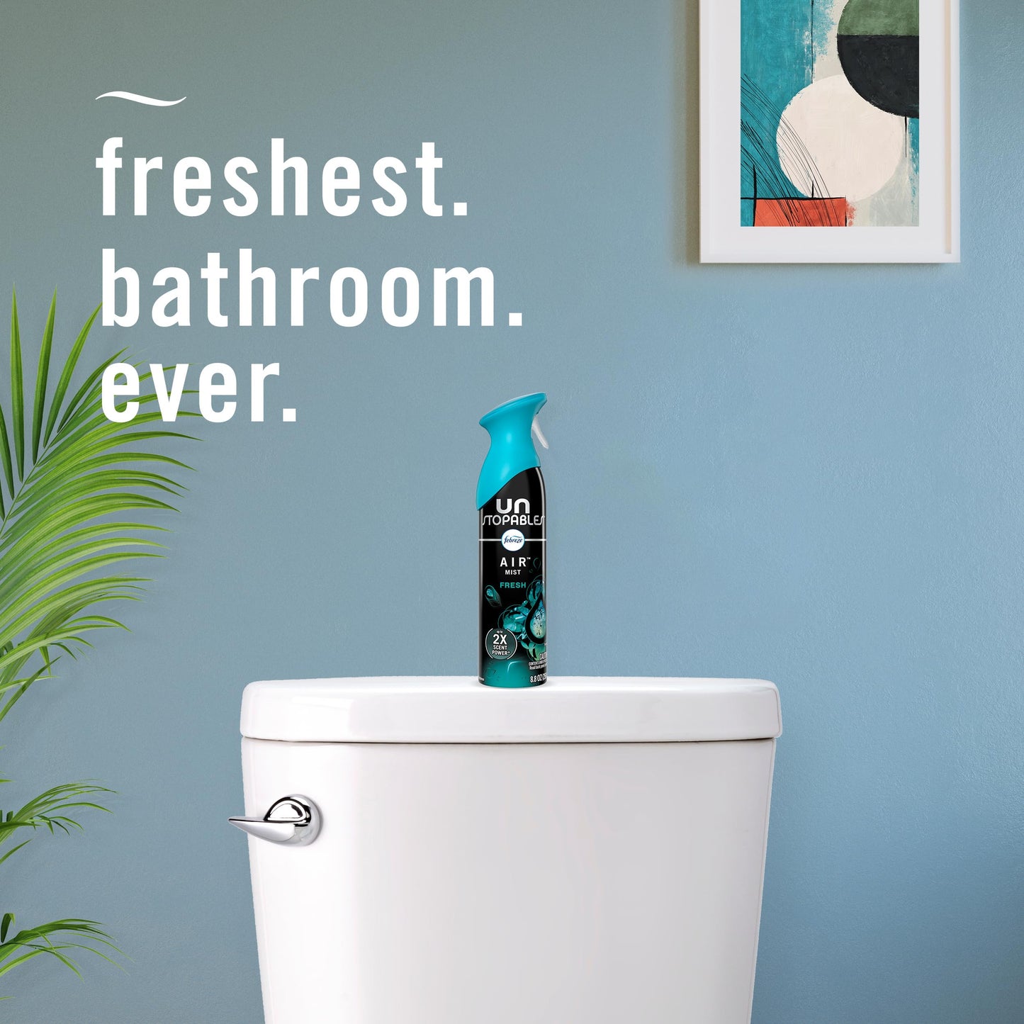 Febreze Air Mist Air Freshener Spray, Odor-Fighting Room Spray, Air Fresheners for Home and Bathroom and Kitchen, Aerosol Can, Unstopables Fresh Scent, 8.8oz, 3 Count