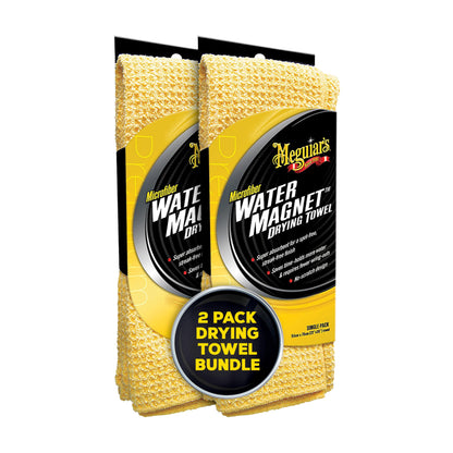 Meguiar's Water Magnet Microfiber Drying Towel - Premium Car Drying Towel That's Super Plush, Water Absorbent & Scratch-Free - 2 Pack