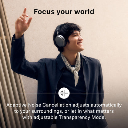 Sennheiser MOMENTUM 4 Wireless Headphones - Bluetooth Headset for Crystal-Clear Calls with Adaptive Noise Cancellation, 60h Battery Life, Lightweight Folding Design, Black