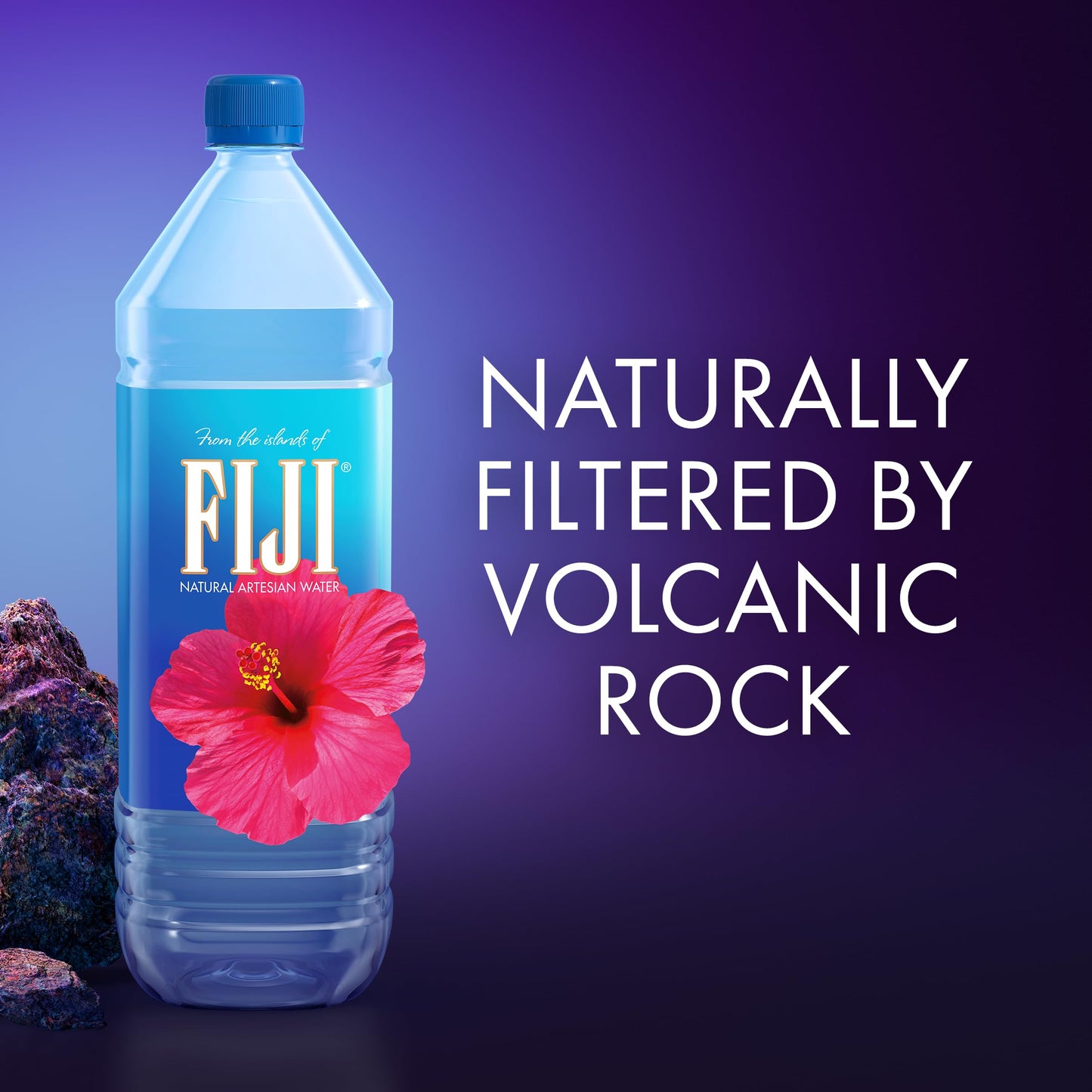 FIJI Natural Artesian Bottled Water 1.5 Liters / 50.7 Fl Ounce (Pack of 12) - 100% Natural Electrolytes