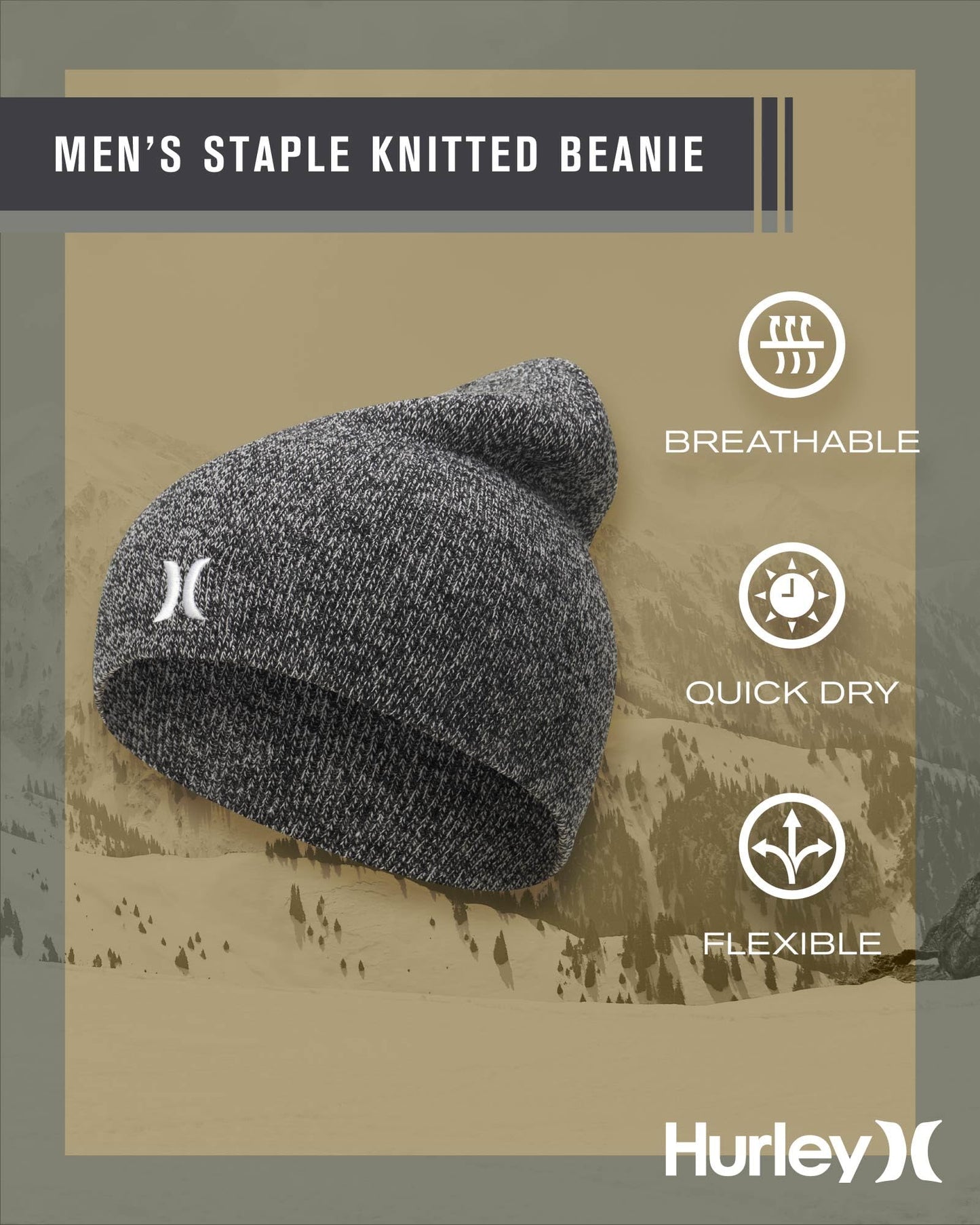 Hurley Men's M Icon Staple Beanie Beanie Hat