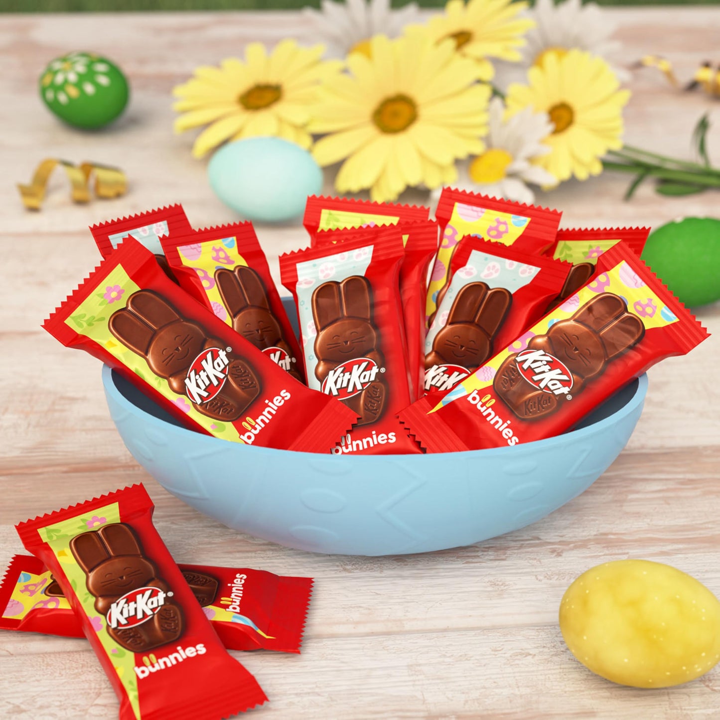 KIT KAT Milk Chocolate Wafer Snack Size Bunnies, Easter Candy Bag, 8.85 oz