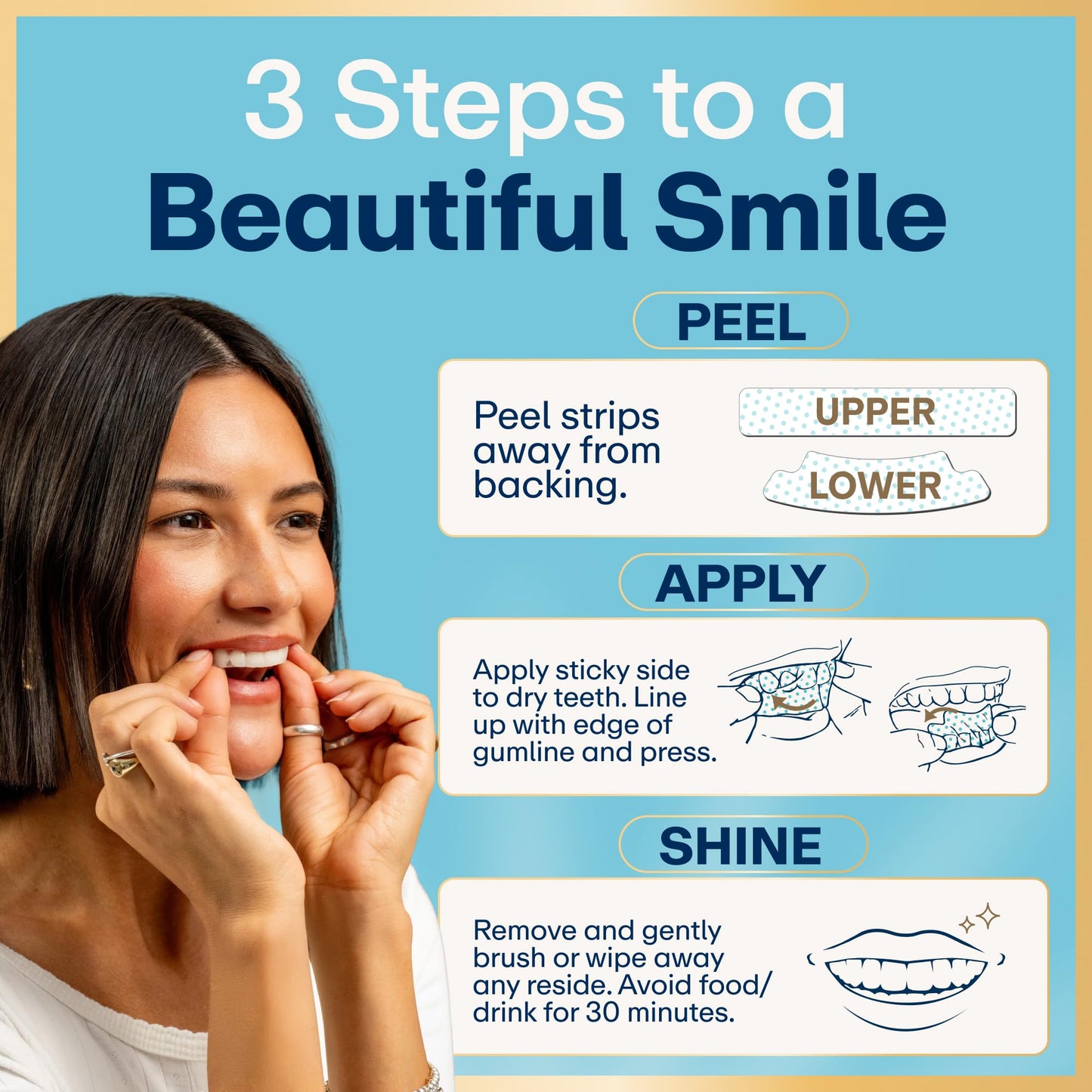 Lumineux Teeth Whitening Strips - 35 Treatments (6 Months) – Peroxide Free - Enamel Safe for Whiter Teeth - Whitening Without The Sensitivity - Dentist Formulated - Sensitivity Free