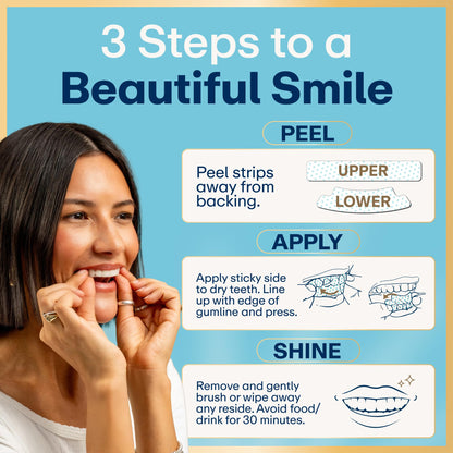 Lumineux Teeth Whitening Strips - 35 Treatments (6 Months) – Peroxide Free - Enamel Safe for Whiter Teeth - Whitening Without The Sensitivity - Dentist Formulated - Sensitivity Free