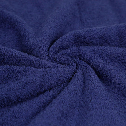Amazon Basics 6 Piece Oversized Fade resistant Towel set, 100% Cotton towels for bathroom, soft and absorbent, 2 Bath Towels, 2 Hand Towels and 2 Washcloths bathroom towel set, Navy Blue
