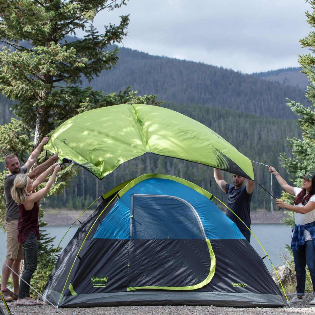 Coleman 4-Person Sundome Dark Room Dome Camping Tent