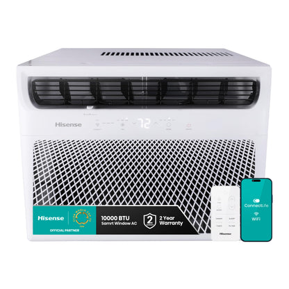 Hisense WC10W25A Window Air Conditioner, 10,000 BTU, White