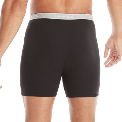 Hanes Mens Underwear Briefs, Cool Dri Moisture-wicking Cotton No-ride-up For Men, Multi-packs Available Boxer, 12 Pack - Black, Medium US