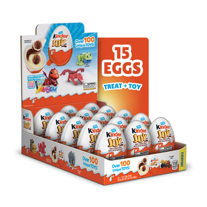 Kinder Joy Eggs, Bulk 15 Count, Treat Plus Toy, Sweet Creams and Chocolatey Wafers, Individually Wrapped, 10.5 oz