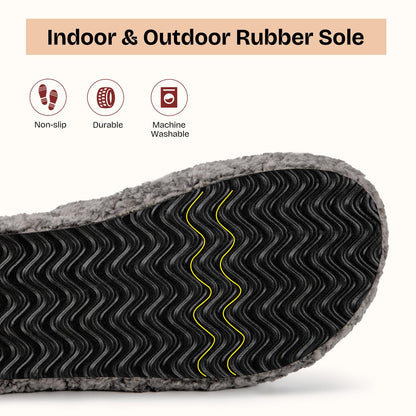 EverFoams Womens Fuzzy Open-toe Slippers Soft Comfy Memory Foam Indoor House Shoes Cool Gray,9-10 US