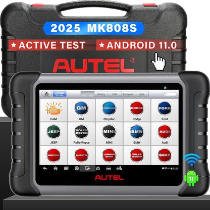 Autel Scanner MaxiCOM MK808S: 2025 Bidirectional Tool as MK808BT Pro MX808S M808Z, Work as MaxiCheck MX900 MK900BT, 28+ Service, Active Test, All System Diagnose, Injector Coding, FCA Autoauth OS 11
