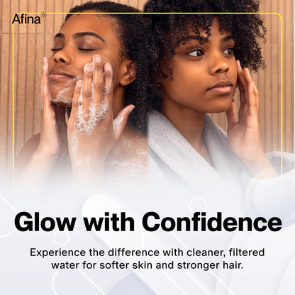 Afina Filtered Shower Head | High Pressure Shower - Reduces Dry Itchy Skin, Dandruff, Eczema, & Dramatically Improves Condition of your Skin, Hair & Nails (Chrome)
