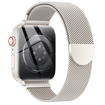 Original Stainless Steel Milanese Loop Compatible with Apple Watch Band 38mm 40mm 41mm 42mm 44mm 45mm 49mm, Magnetic Clasp Replacement Band for iwatch Series 9, Ultra 2/Ultra, SE/SE 2nd Generation, 8 7 6 5 4 3 2 1, Women & Men Watch Bands for iWatch (Star