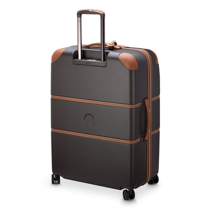 DELSEY PARIS Chatelet Air 2.0 Hardside Luggage with Spinner Wheels, Chocolate Brown, Checked-Large 28 Inch