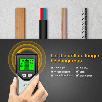 Stud Finder Wall Scanner - 5 in 1 Stud Finder Tool w/Microprocessor Chip and HD LCD Display, Stud Detector Beam Finders for Center & Edge of Wood AC Wire Metal Studs Joist Pipe