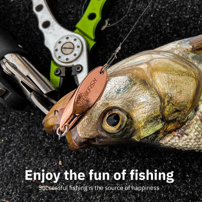 THKFISH Fishing Lures Trout Lures Fishing Spoons Lures for Trout Pike Bass Crappie Walleye Color B Single Hook 1-1/5oz 5pcs