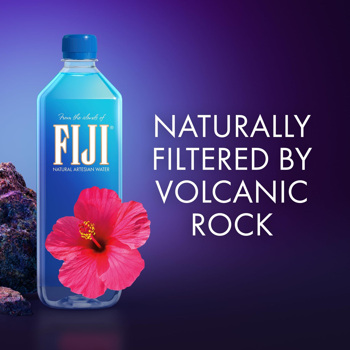 FIJI Natural Artesian Bottled Water 1 Liter / 33.8 Fl Ounce (Pack of 12) - 100% Natural Electrolytes