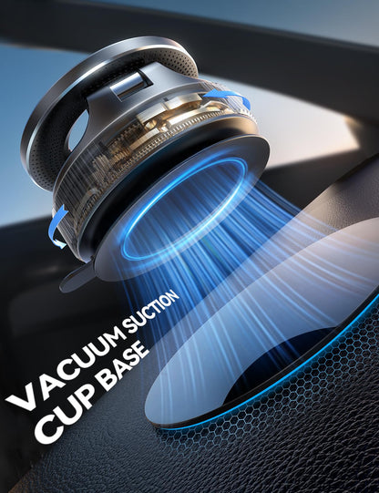 JOYROOM Magsafe Car Mount, Car Mount for iPhone with Strong Magnet, 360° Metal Strut Vacuum Suction Cup Phone Mount for iPhone 17 Air Pro Max/16 15 14 13 12 Series& Android Magsafe Case, Dark Blue