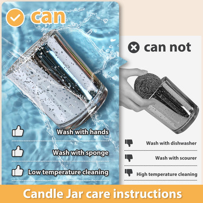 SHOWIN Thick Candle Jars for Making Candles 12 Pcs, 7 OZ Empty Jars with Wood Lids for Candle Making, Sample Container, Silver