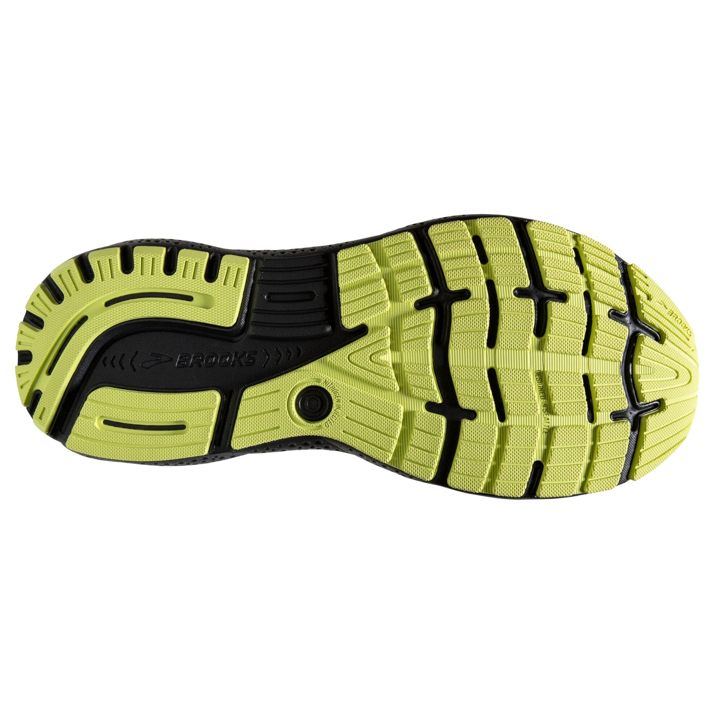 Brooks Men’s Ghost 16 Neutral Running Shoe - Primer/Grey/Lime - 9 Medium