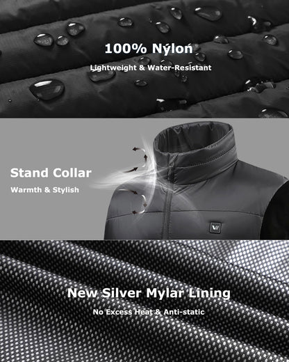 Venustas Women's Heated Vest with Battery, Lightweight Quilted Vest for Women