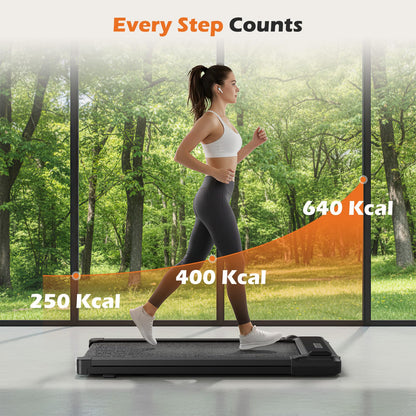 Sweetcrispy Compact Armless Treadmill for Small Spaces, Quiet Under-Desk Walking Pad, Slim & Portable Design for Home Office Workouts, Ideal for Apartments and Work-from-Home Fitness, Bright Black