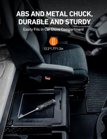 AstroAI Digital Tire Pressure Gauge 230 PSI Heavy Duty Dual Head Stainless Steel Made for Truck and RV with Backlit LCD and Flashlight Car Accessories