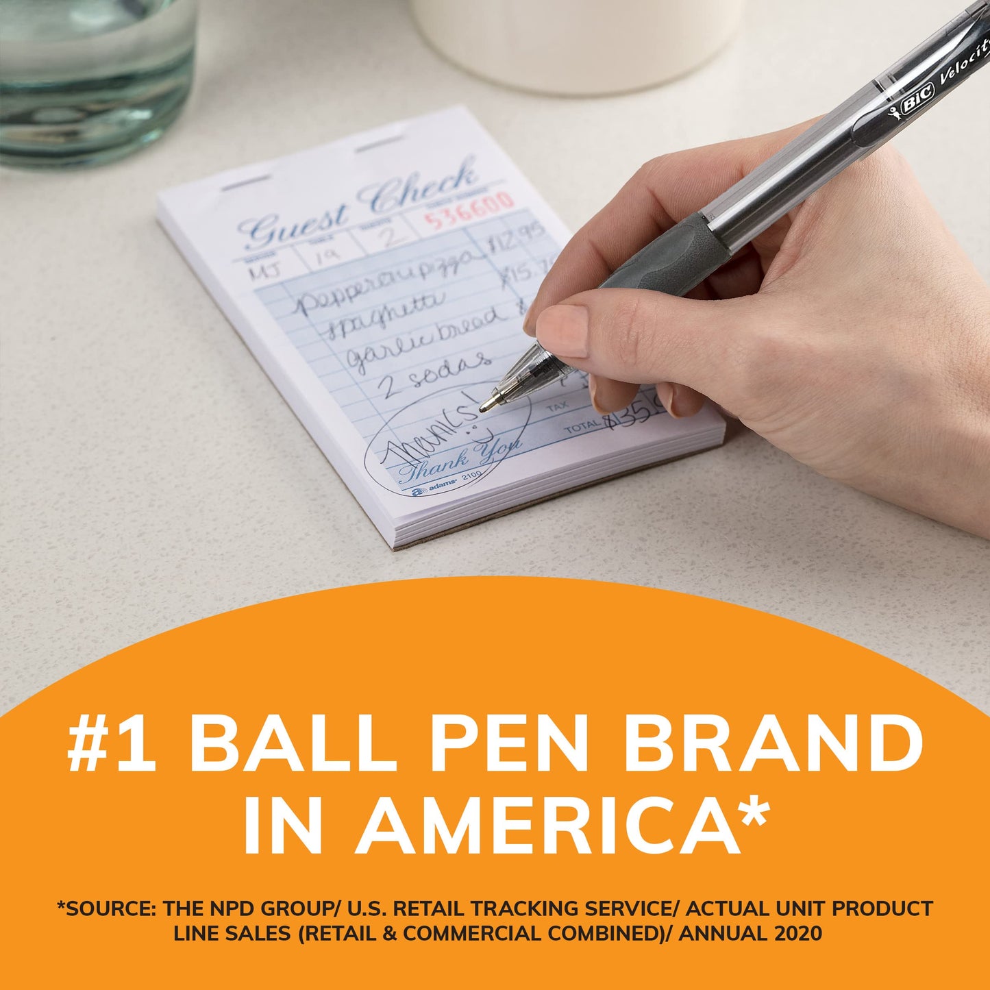 BIC Glide Bold Retractable Ball Point Pen, Bold Point (1.6mm), Black, Great For Everyday Use, 4-Count