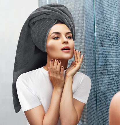 Utopia Towels 8 Piece Premium Towel Set, 2 Bath, 2 Hand, and 4 Wash Cloths, 600 GSM 100% Ring Spun Cotton, Highly Absorbent Towels for Bathroom, Gym, Hotel, and Spa, Grey