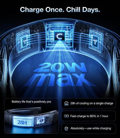 TORRAS COOLiFY 2S Neck Fan [2025 Upgraded], 28H Extended Battery Life, Neck Fans that Blow Cold Air, Neck Air Conditioner, Cooling Neck Fan for Work, Hiking, Travel. Gifts for Men, Women, Black