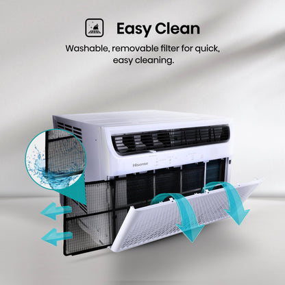 Hisense WC10W25A Window Air Conditioner, 10,000 BTU, White