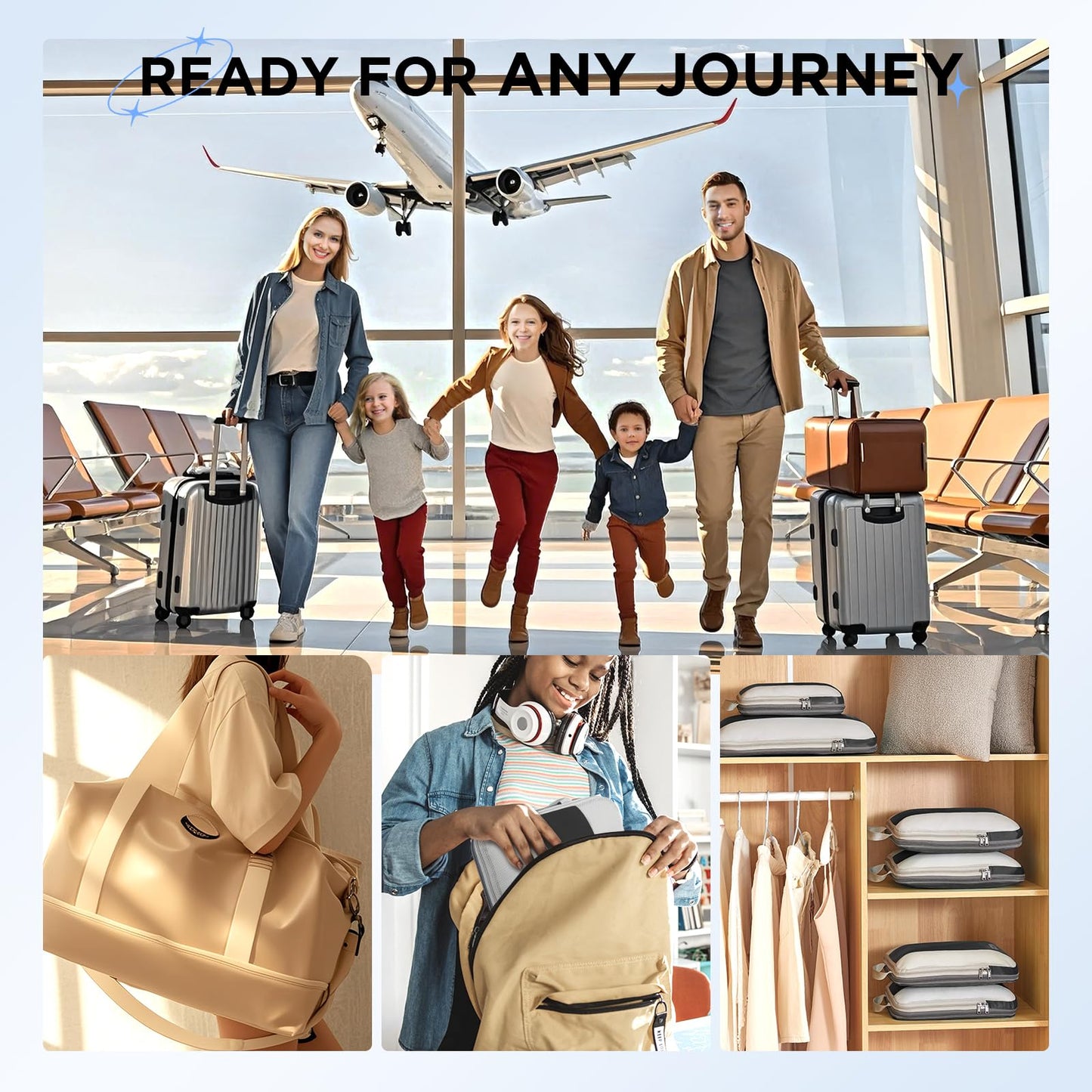 10 Set Compression Packing Cubes for Travel Essentials,Compressible Expandable Packing Cubes for Suitcase,OlarHike Luggage Organizer Bags for Travel,Handy Helper for Organizing Clothes(Black)