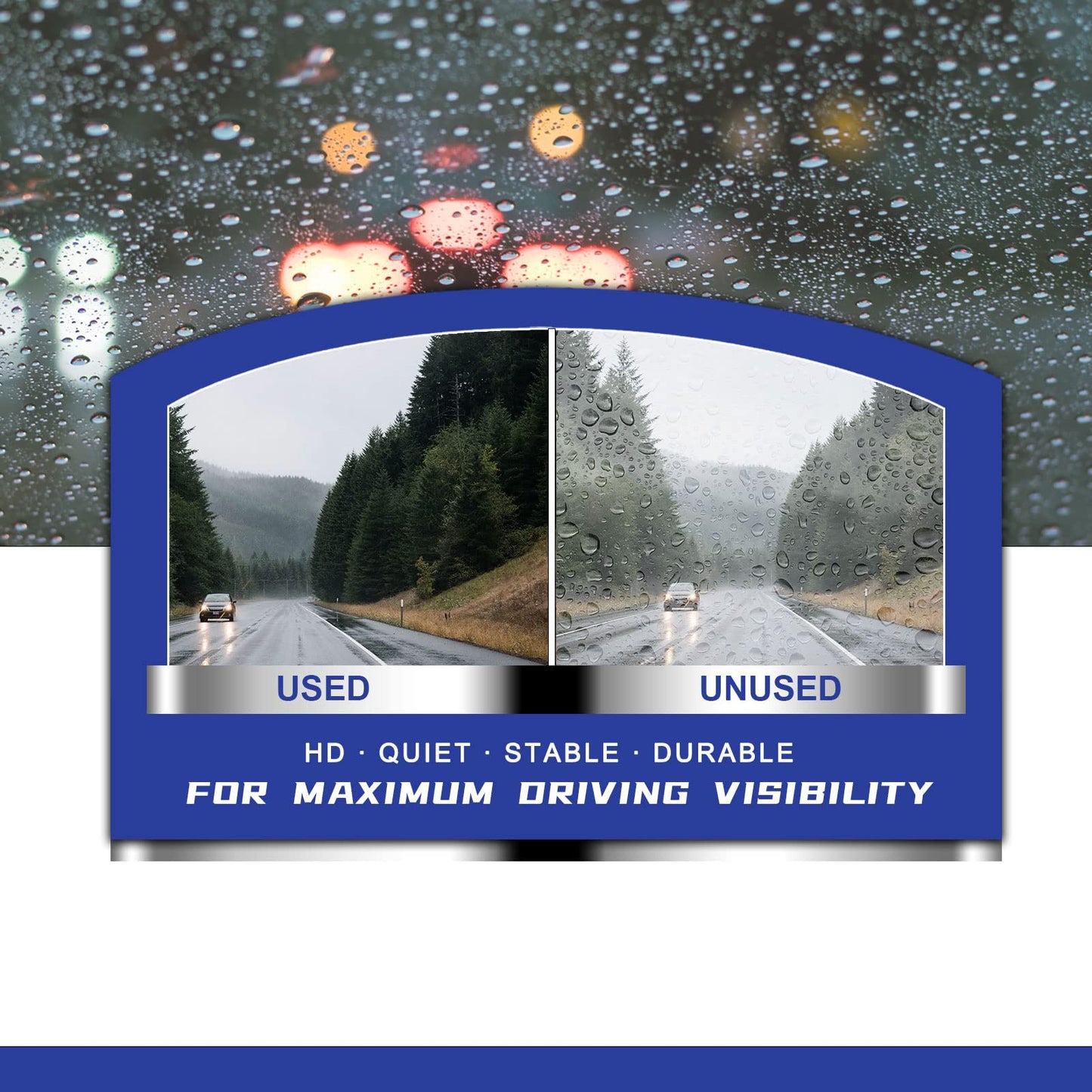 EMITHSUN OEM QUALITY 22" + 22" Premium All-Seasons Stable And Quiet Windshield Wiper Blades(Set of 2)
