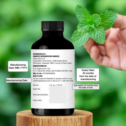 Majestic Pure Peppermint Essential Oil | 100% Pure and Natural Peppermint Oil | Premium Grade Essential Oils for Hair Care, Home Diffusers, Aromatherapy, Massage and Humidifiers | 4 Fl Oz (Pack of 2)