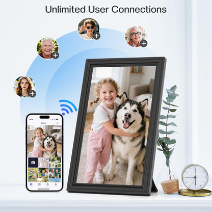 64GB Uhale 15.6" Digital Picture Frame, Large WiFi Electronic Photo Frames 1920 x 1080 IPS FHD Touch Screen, Share Photos and Videos Anywhere, Support SD/USB, Best Gifts for Parents and Grandparents