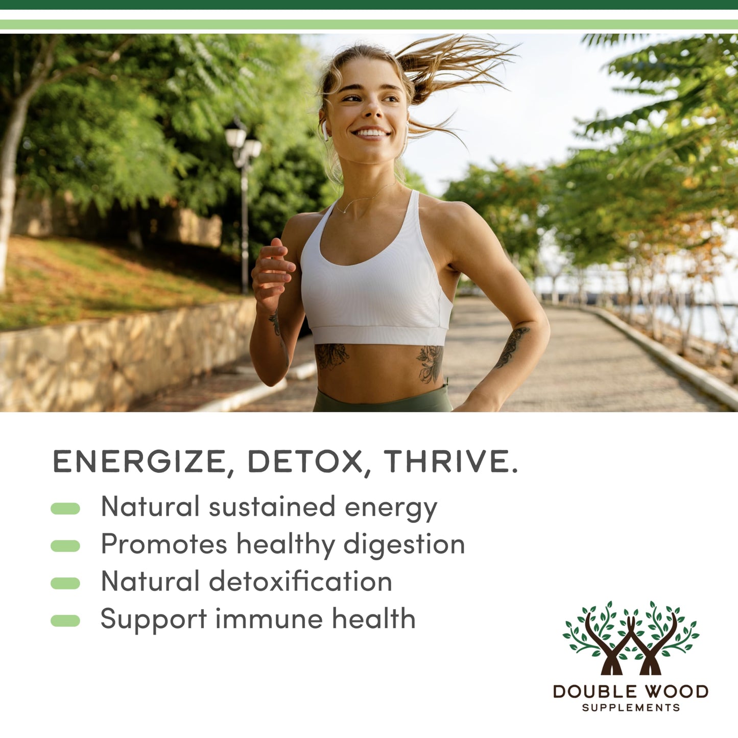 Chlorophyll Liquid Drops - for Digestion, Gut Health, Energy and Detox - Vegan Safe (Rich, Full Texture and Taste, Not Watered Down), 2oz Peppermint Flavored, by Double Wood