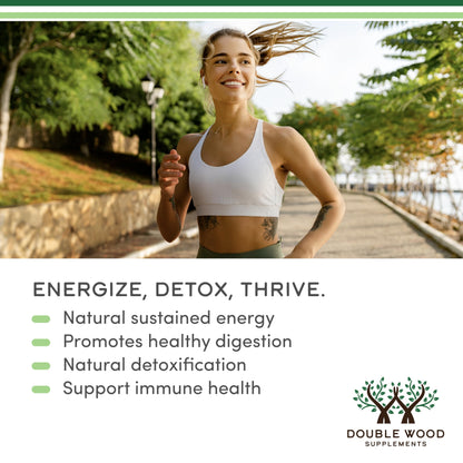 Chlorophyll Liquid Drops - for Digestion, Gut Health, Energy and Detox - Vegan Safe (Rich, Full Texture and Taste, Not Watered Down), 2oz Peppermint Flavored, by Double Wood