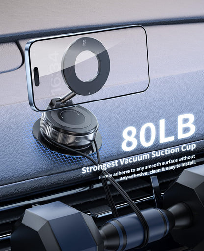 DKGEVEAO for Magsafe Car Mount,Magnetic Phone Holder with Suction Cup,Car Mount for iPhone 17 16 Pro Max,Phone Holders for Your Car Magnetic