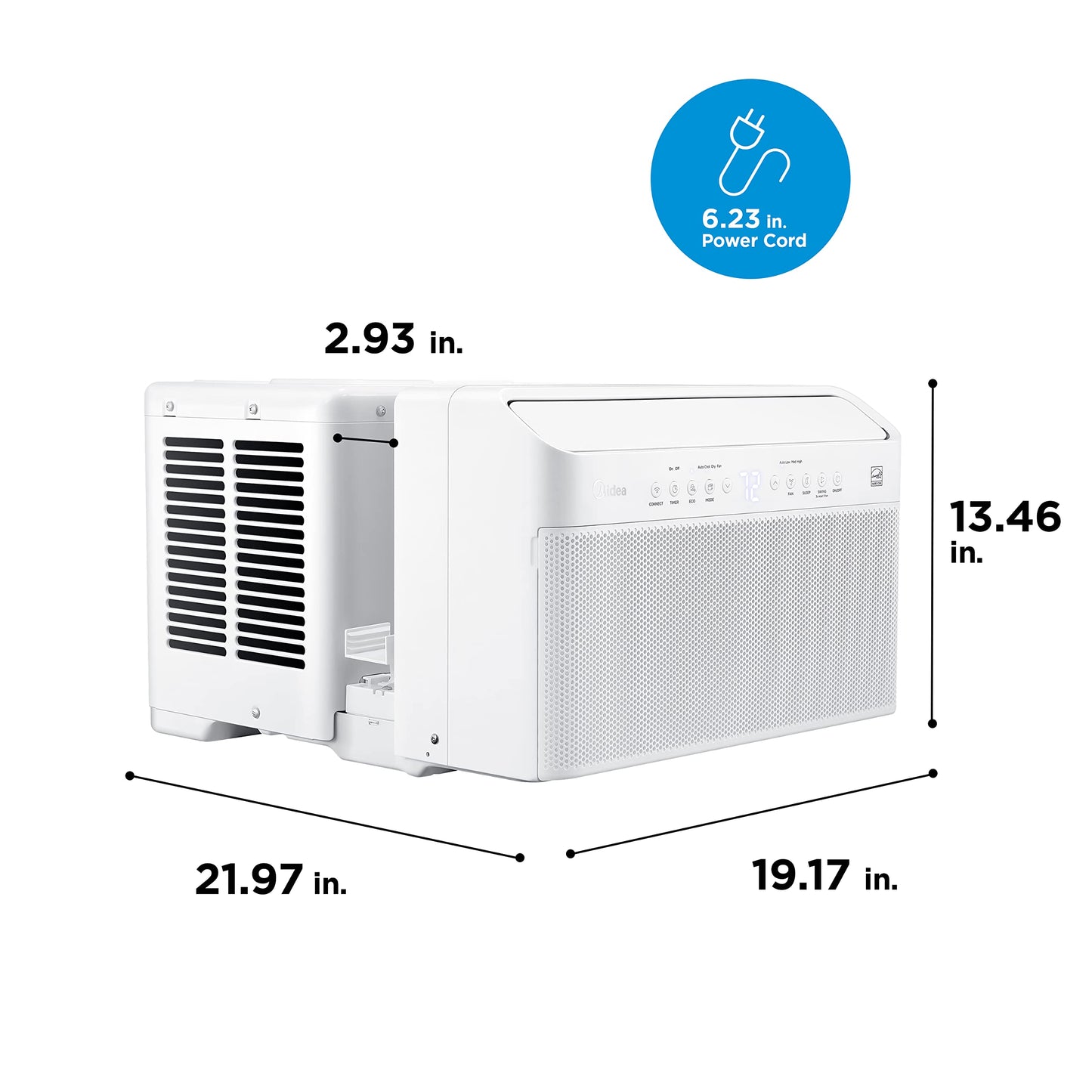 Midea MAW12V1QWT U-Shaped AC Window Air Conditioner
