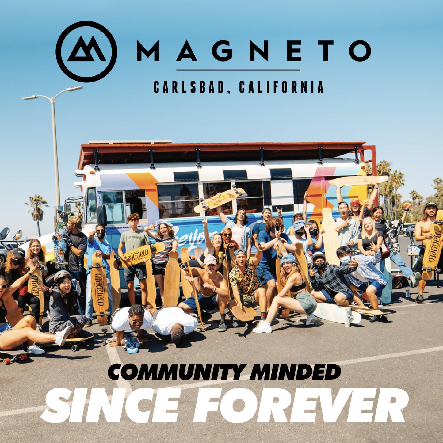 Magneto Complete Skateboard Maple Wood - ABEC 5 Bearings - Double Kick Concave Deck - Kids Skateboard - for Beginners, Teens & Adults (Free Stickers Included)