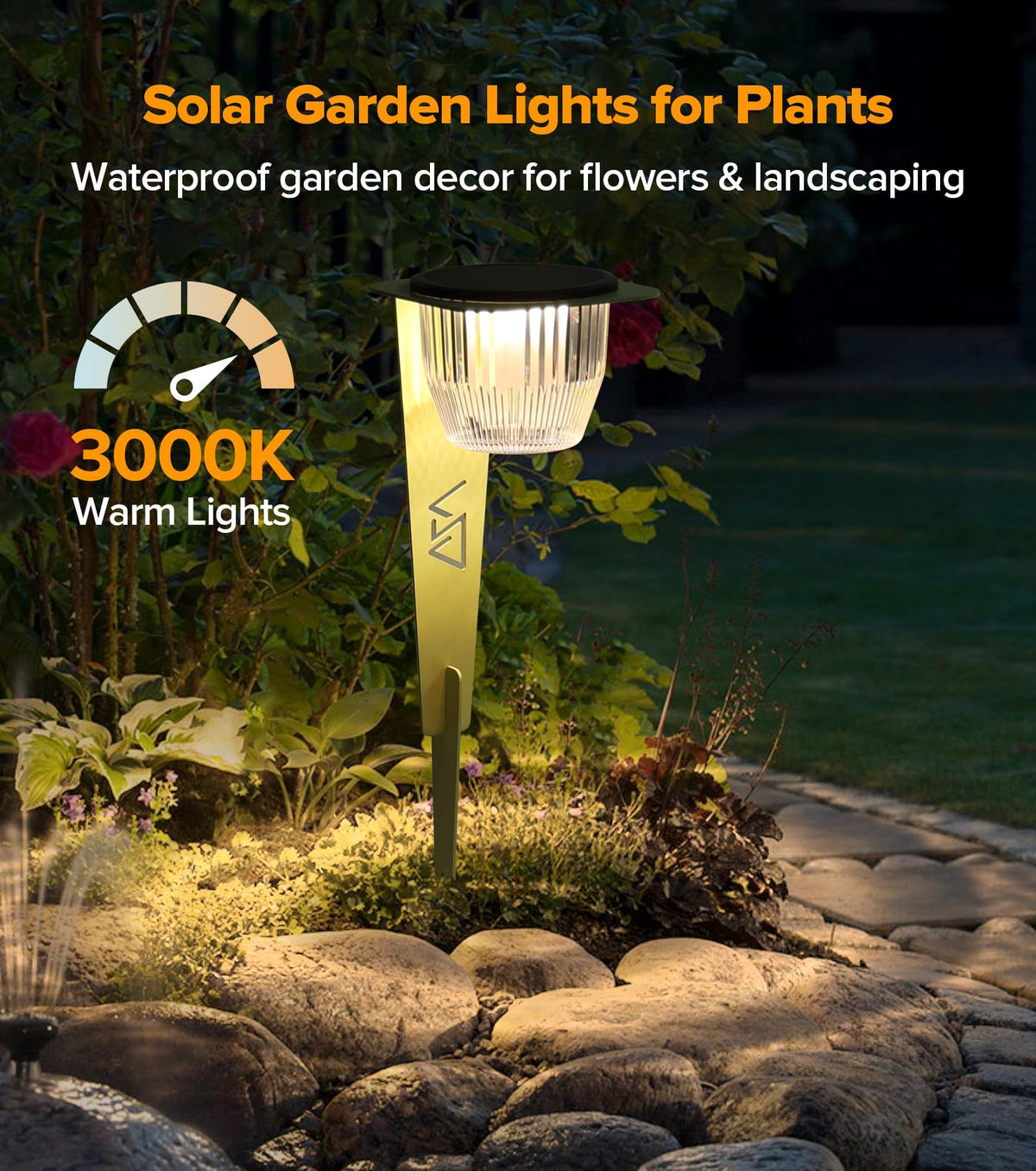 AZADESJET Solar Pathway Lights Outdoor, Super Bright 500 lumens with 2-in-1 Solar Powered and USB Charging Modes, IP65 Waterproof, Auto On/Off Garden Lights for Lawn Patio Walkway, Green (4 Pack)