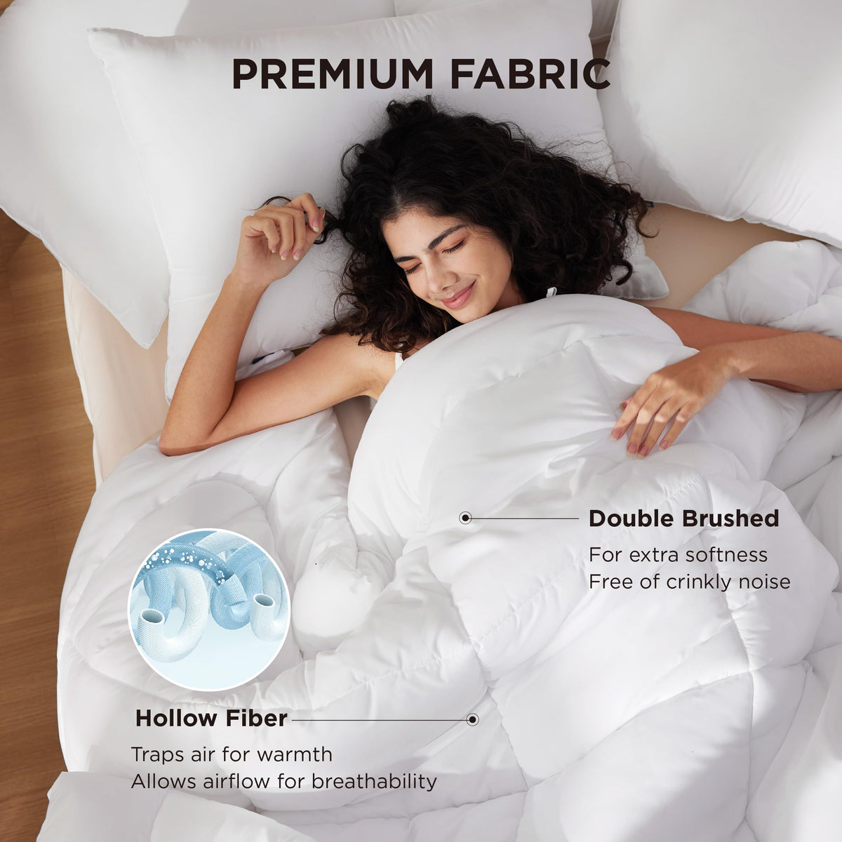 Bedsure Comforter Duvet Insert - Quilted Comforters Queen Size, All Season Duvet, GentleSoft™ Down Alternative Bedding, with 8 Tabs, Gifts for Women/Men, White, Queen 88 x 88 Inches