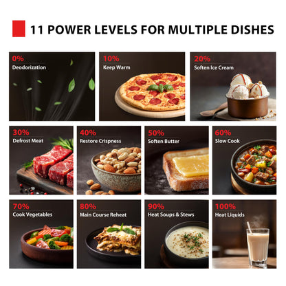 TOSHIBA ML-EM09PA(BS) Small Microwave Oven with 6 Auto Menus, Mute Function & Child Lock, LED Lighting, Perfect for Apartment, 0.9 Cu Ft, 10.6 Inch Removable Turntable, 900W, Black Stainless Steel